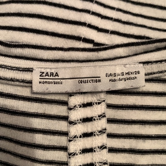 Zara Hi-Low White with Black Dress Size S - Picture 4 of 8